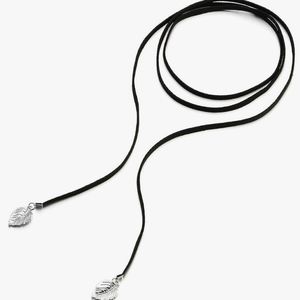 Silver Leaf Bolo/Lariat Necklace